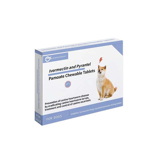 68ug 163mg for dogs Ivermectin and Pyrantel Pamoate Chewable Tablets