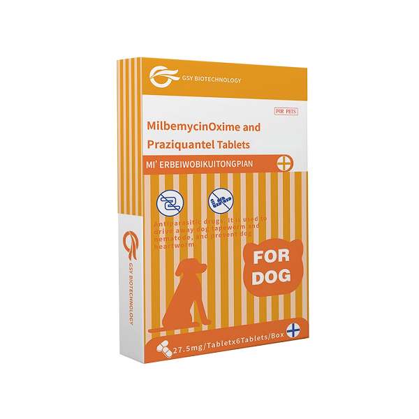 27.5 mg MilbemycinOxime and Praziquantel Tablets for Dogs