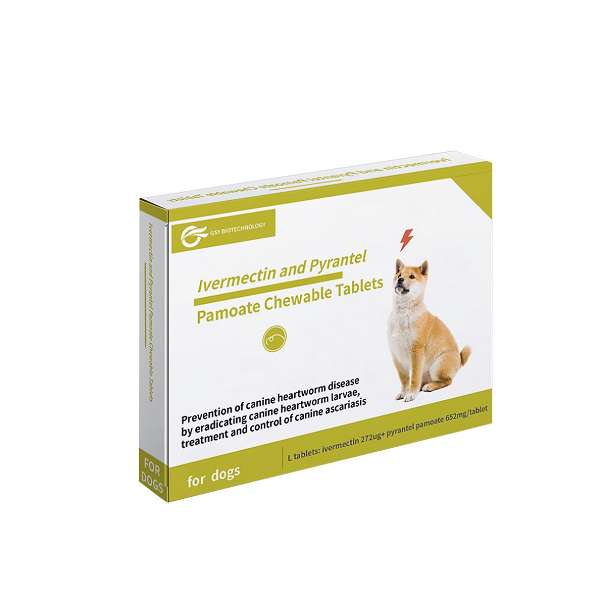 272ug 652mg For dogs Ivermectin and Pyrantel Pamoate Chewable Tablets